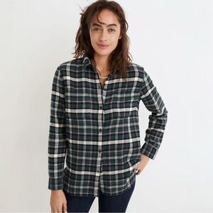 Madewell Flannel Classic Ex-Boyfriend Shirt Plaid Size Small